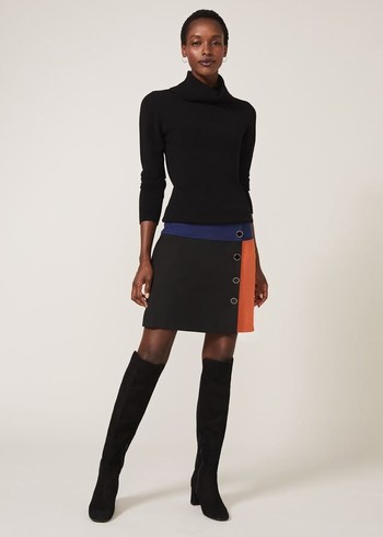 Phase Eight Evane Colourblock Skirts Navy/Orange Canada | ZYUTMR-924